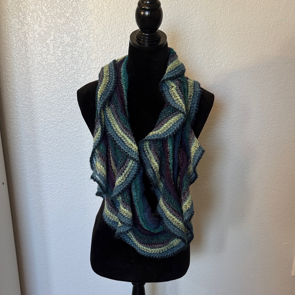 Multicolor Knit Infinity Scarf